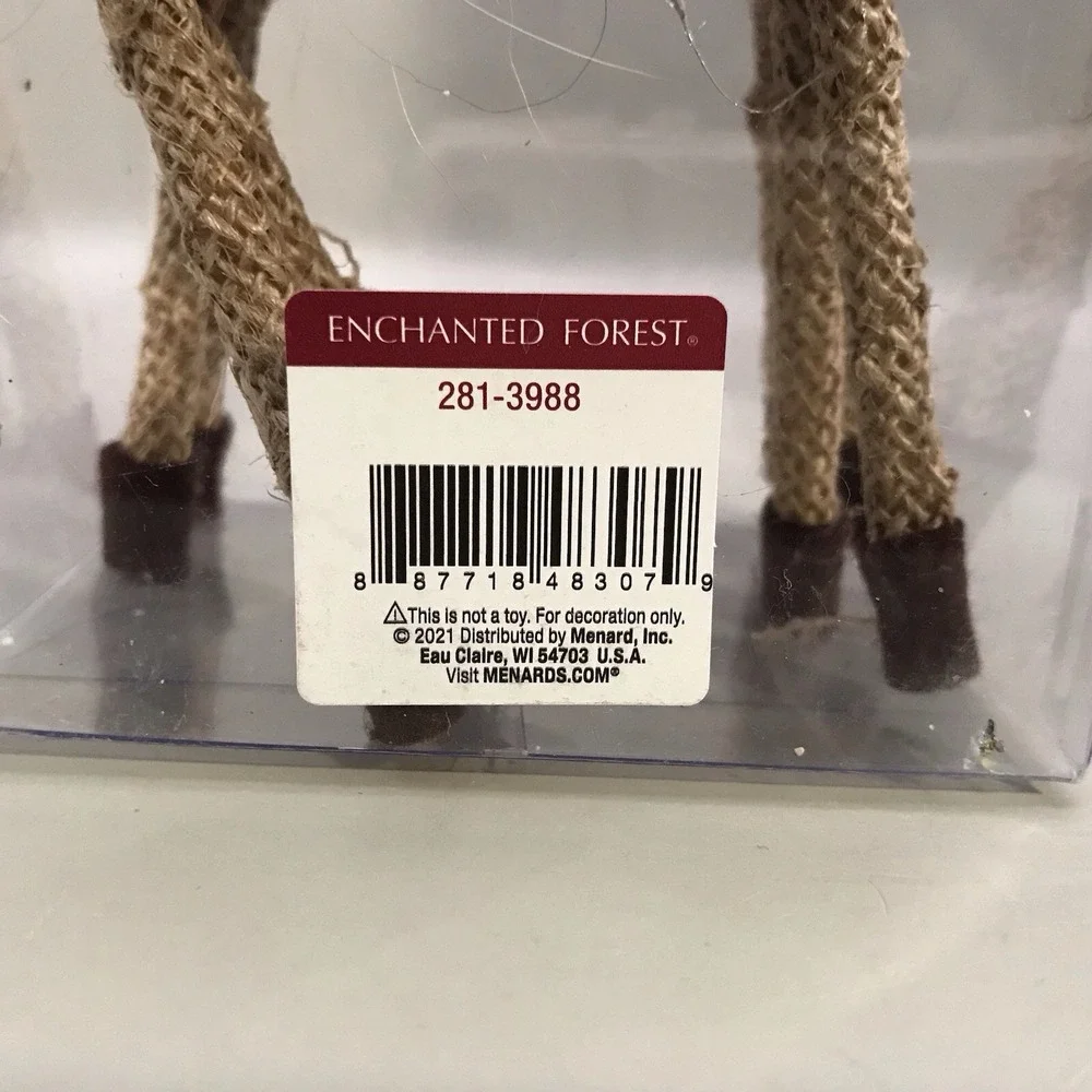Christmas Reindeer Made Of Jute With Plaid Scarf Distributed By‎ Menards 7